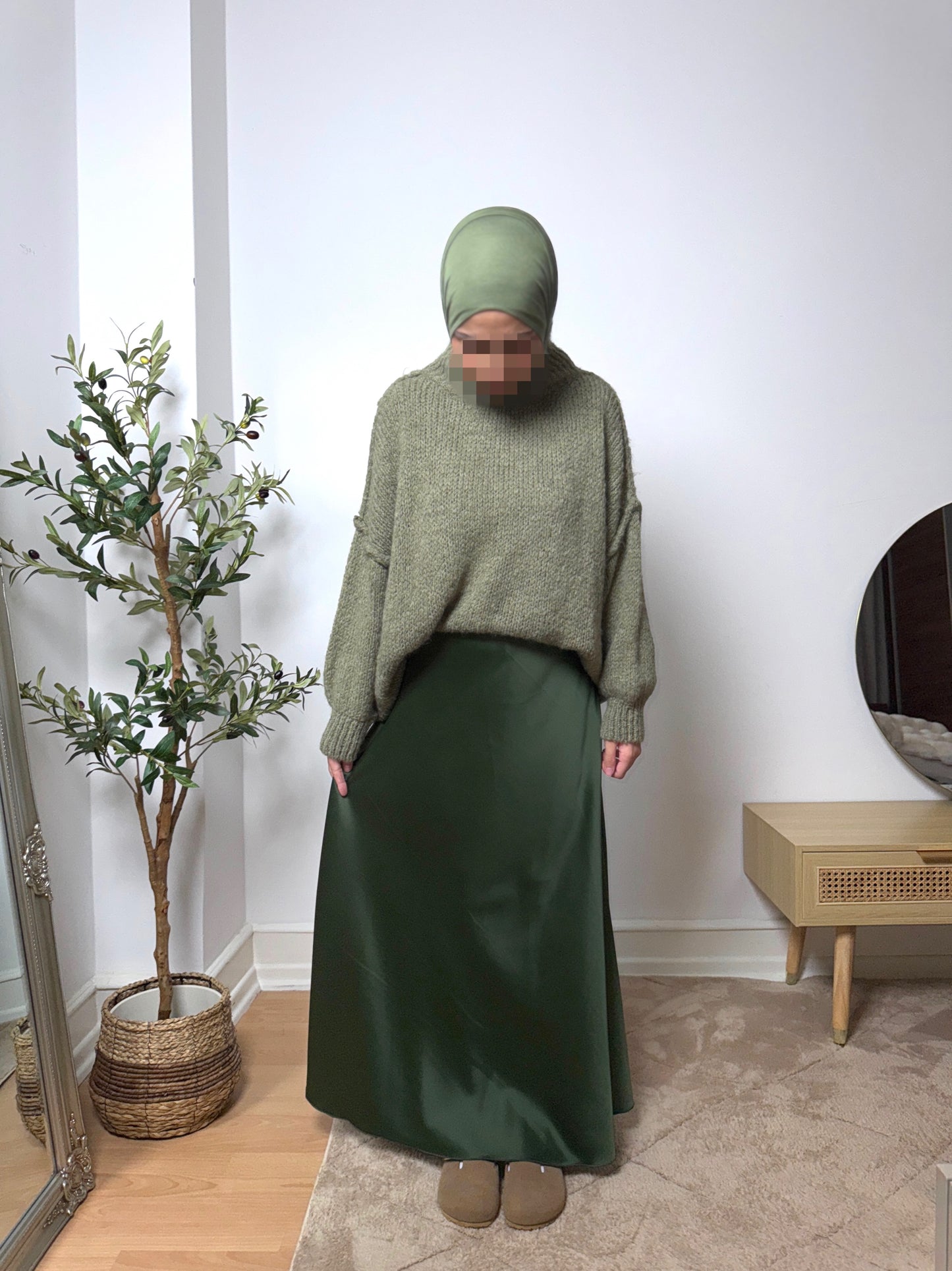 satin skirt (longer version)