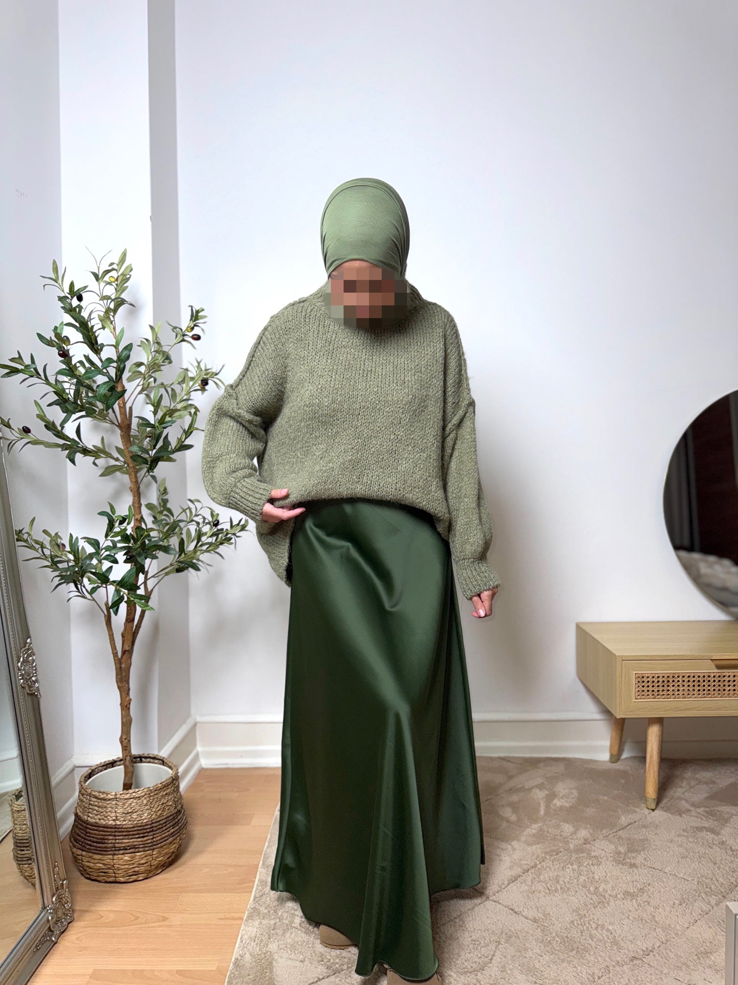 satin skirt (longer version)